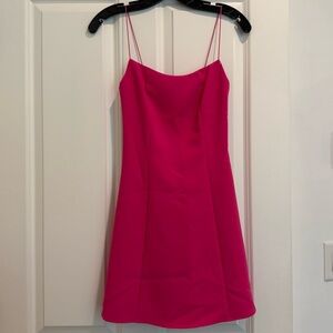 Likely Hot Pink Spaghetti Strap Mini Dress